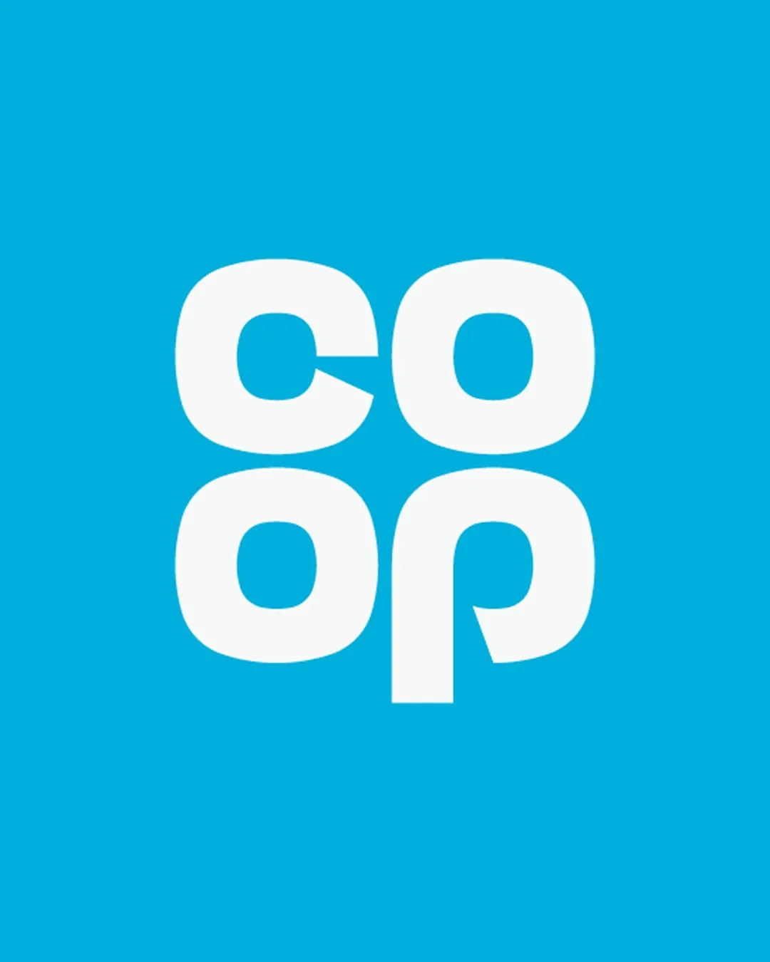 The Co-op logo on blue